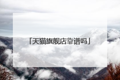 天猫旗舰店靠谱吗