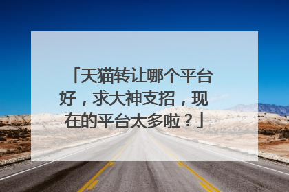 天猫转让哪个平台好，求大神支招，现在的平台太多啦？