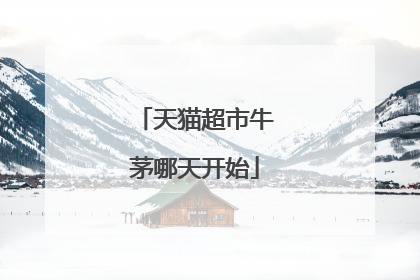天猫超市牛茅哪天开始