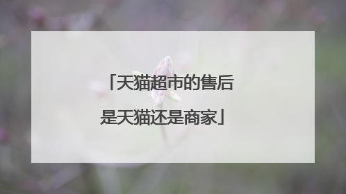 天猫超市的售后是天猫还是商家