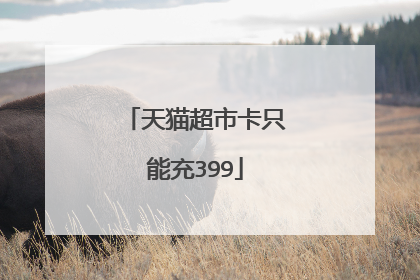 天猫超市卡只能充399