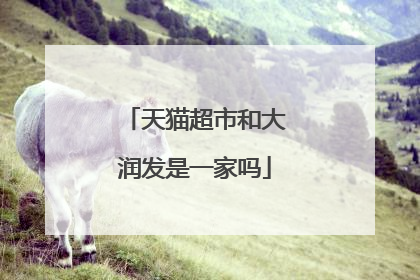 天猫超市和大润发是一家吗