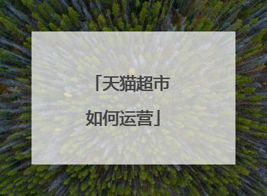 天猫超市如何运营