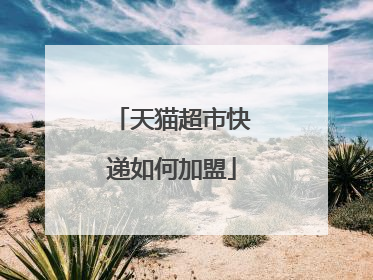 天猫超市快递如何加盟