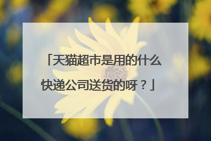天猫超市是用的什么快递公司送货的呀?