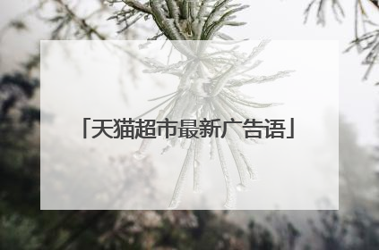 天猫超市最新广告语