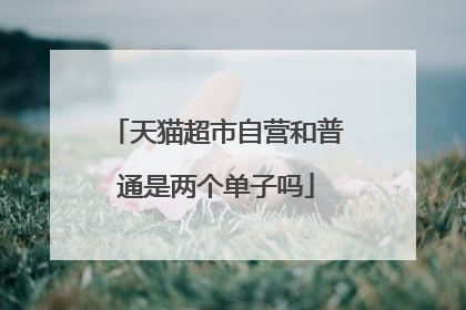 天猫超市自营和普通是两个单子吗