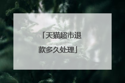 天猫超市退款多久处理