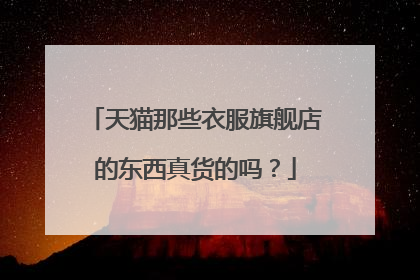 天猫那些衣服旗舰店的东西真货的吗？