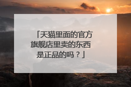 天猫里面的官方旗舰店里卖的东西是正品的吗?