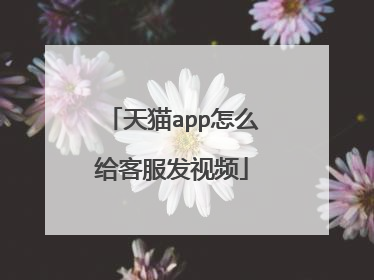 天猫app怎么给客服发视频