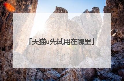 天猫u先试用在哪里
