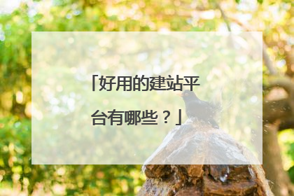 好用的建站平台有哪些?