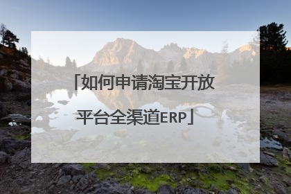 如何申请淘宝开放平台全渠道ERP