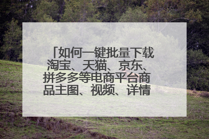 如何一键批量下载淘宝、天猫、京东、拼多多等电商平台商品主图、视频、详情、评价等?
