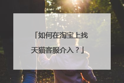 如何在淘宝上找天猫客服介入?