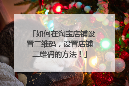如何在淘宝店铺设置二维码,设置店铺二维码的方法!