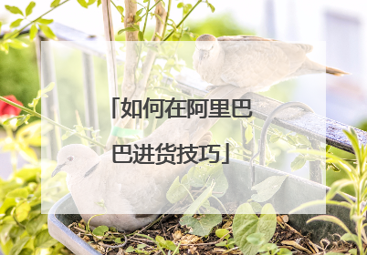 如何在阿里巴巴进货技巧