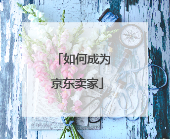 如何成为京东卖家
