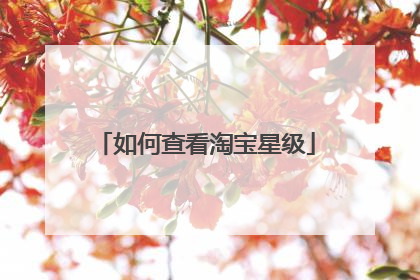 如何查看淘宝星级