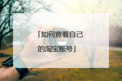 如何查看自己的淘宝账号