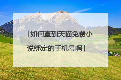 如何查到天猫免费小说绑定的手机号啊