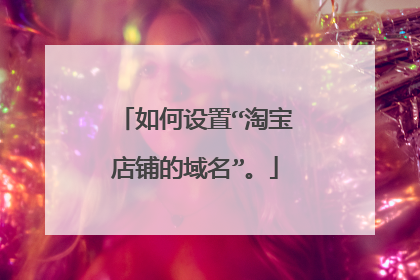 如何设置“淘宝店铺的域名”。