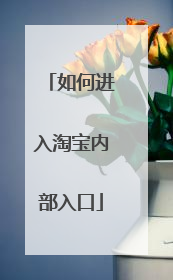 如何进入淘宝内部入口