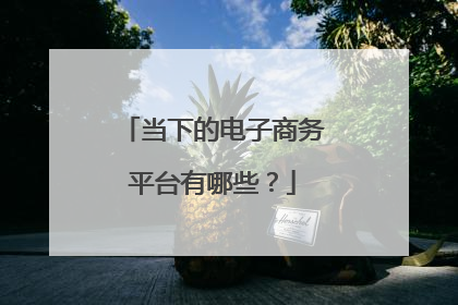 当下的电子商务平台有哪些?