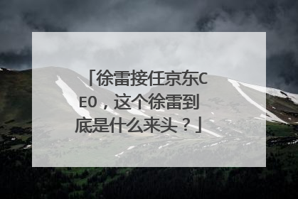 徐雷接任京东CEO,这个徐雷到底是什么来头?