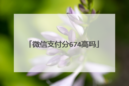 微信支付分674高吗