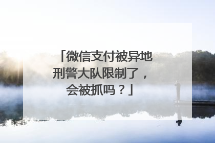 微信支付被异地刑警大队限制了,会被抓吗?