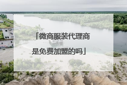 微商服装代理商是免费加盟的吗