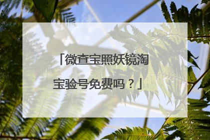 微查宝照妖镜淘宝验号免费吗?