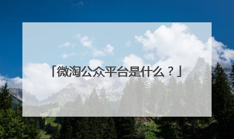 微淘公众平台是什么?