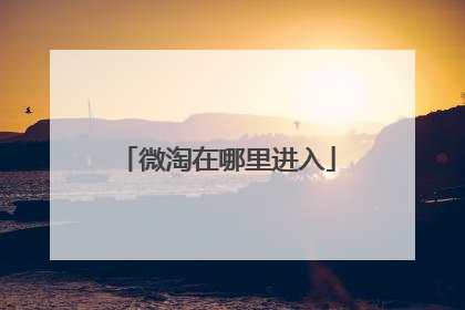 微淘在哪里进入