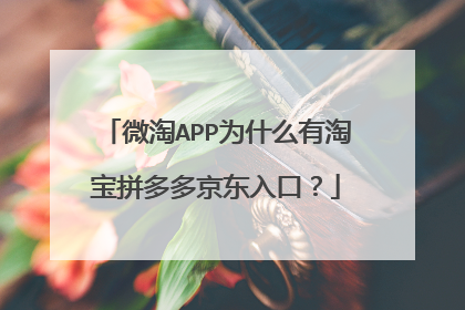 微淘APP为什么有淘宝拼多多京东入口?