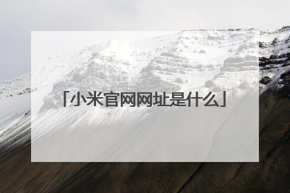 小米官网网址是什么