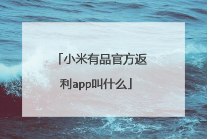 小米有品官方返利app叫什么