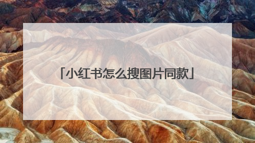 小红书怎么搜图片同款