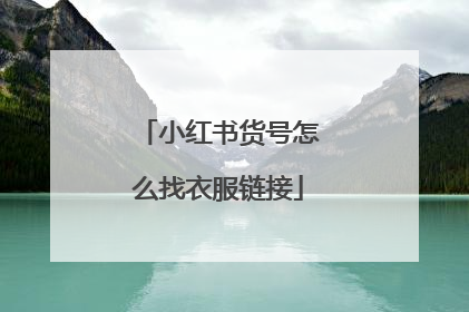 小红书货号怎么找衣服链接