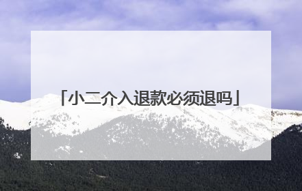 小二介入退款必须退吗