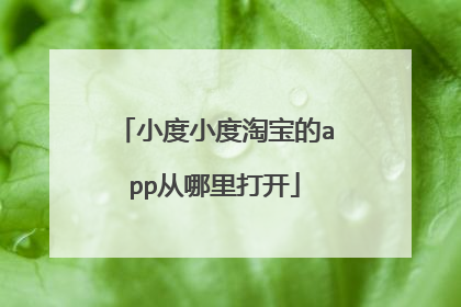小度小度淘宝的app从哪里打开