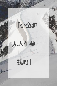 小蛮驴无人车要钱吗