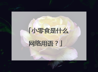 小零食是什么网络用语?