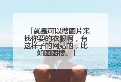 就是可以搜图片来找你要的衣服啊,有这样子的网站的,比如图图搜。