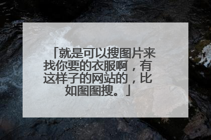 就是可以搜图片来找你要的衣服啊,有这样子的网站的,比如图图搜。