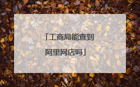 工商局能查到阿里网店吗
