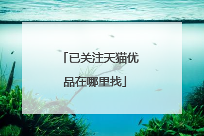 已关注天猫优品在哪里找