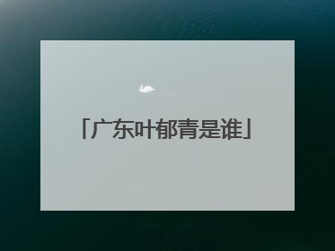 广东叶郁青是谁